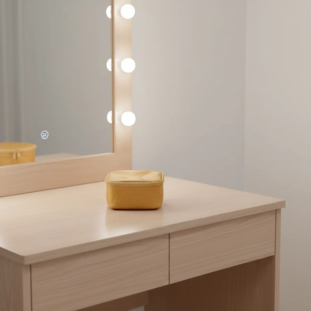 

Solid Color Jewelry Storage Box Mini Portable Necklace Organizer Multi-Function Jewelry Holder Bag For Outdoor Vacation