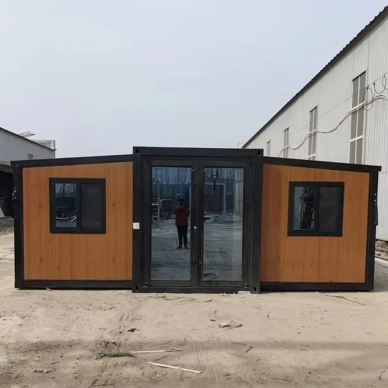Ready Made 20 Ft 2 Bedroom Movable Beautiful Glass Windows Container Home Floor Plan Villas Prefab Houses Modern Luxury House
