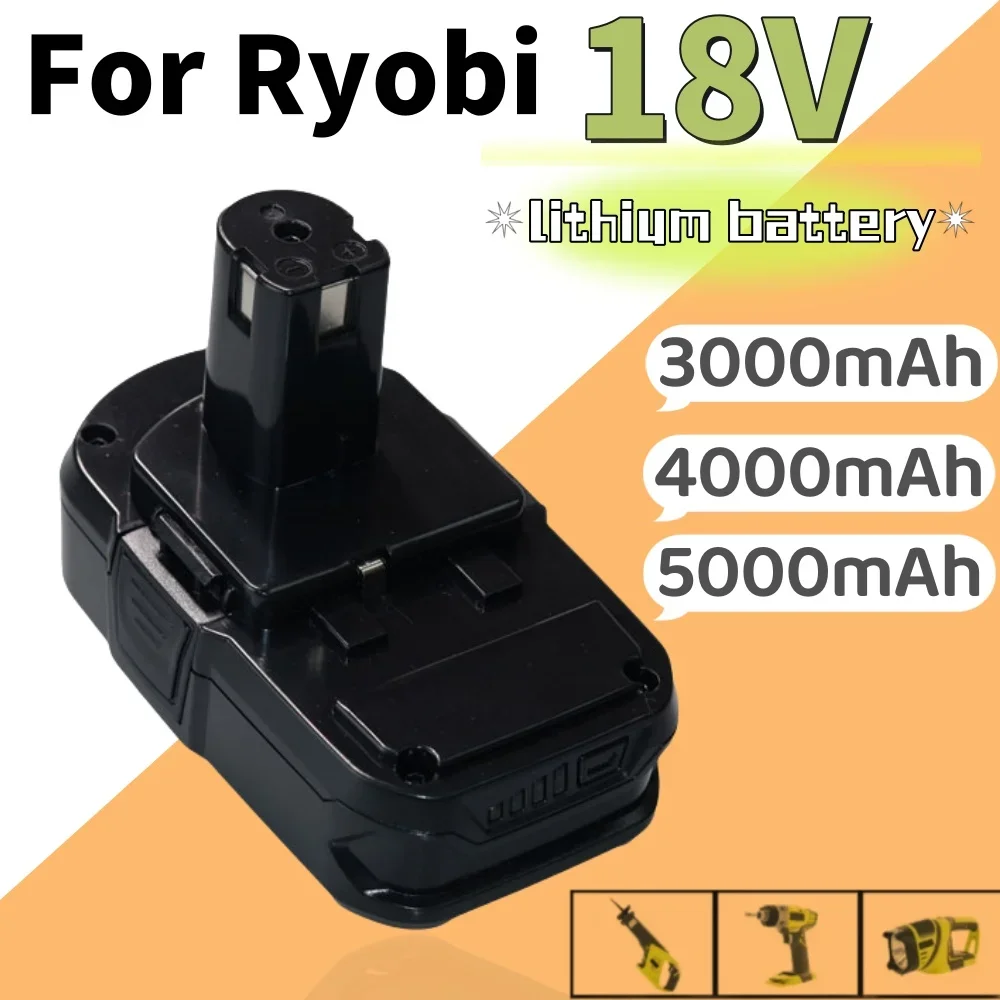 For Ryobi 18V 3.0/4.0/5.0Ah Lithium Battery Power Tools P108 P102 P103 P104 P105 P109 BPL1820 RB18L50 RB18L40 Replacement Batter