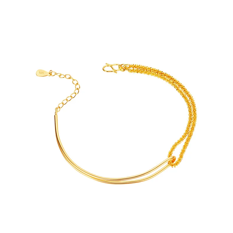 

Shining 18k Golden Color Bracelet for Women Bride Girlfriend Bracelrt Bangle Birthay Jewelry Party Jewelry Gifts Not Fade