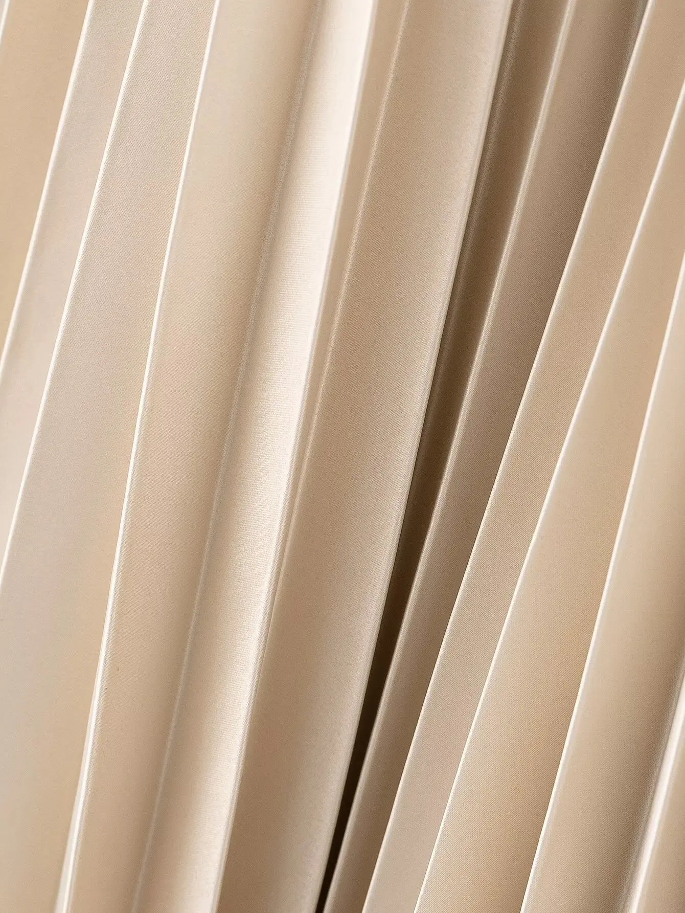 HH Damen Mode Beige A-Linien Midirock Eleganter Hochtaillierter Satin Plissierter Rock 2026 Sommer Neu Lässiger Strand- und Partyrock – Detail 10