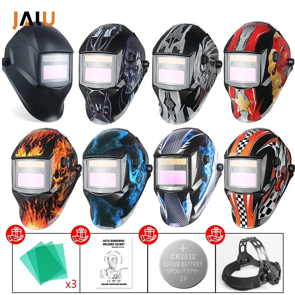 Welding mask Solar Automatic Li battery Electric DIN4/9-13 TIG MIG Welding helmet Auto Darkening Welding Mask