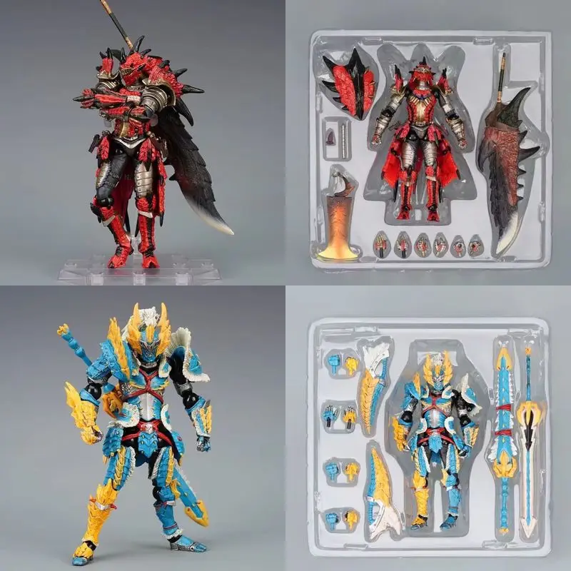 

17CM MonsterHunter Lioleus Zinogre Articulated Action Figures Mecha Model Kit Desktop Ornament Statue Toys Boy Collectible Gift