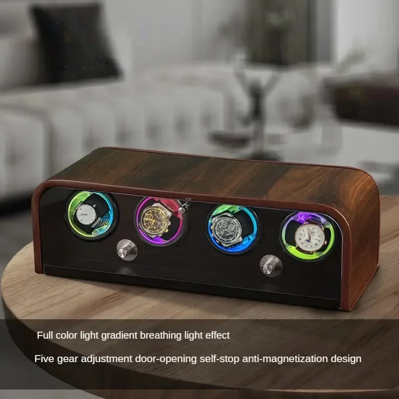 Wood Automatic Rotator Watch Winder Box Silent Movement Winder for Mechanical Watches Display Organizer Accessories