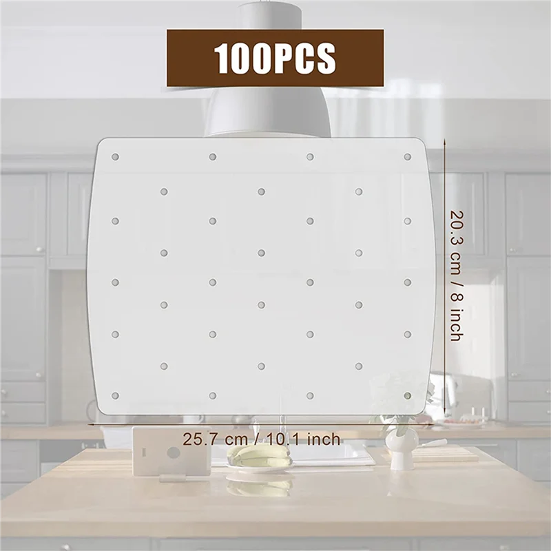 A94E-200 Pcs Air Fryer Parchment Liner,Perforated Square Air Fryer Liner For Ninja Foodi Grill 5 In 1 AG301 Dual Air Fryer