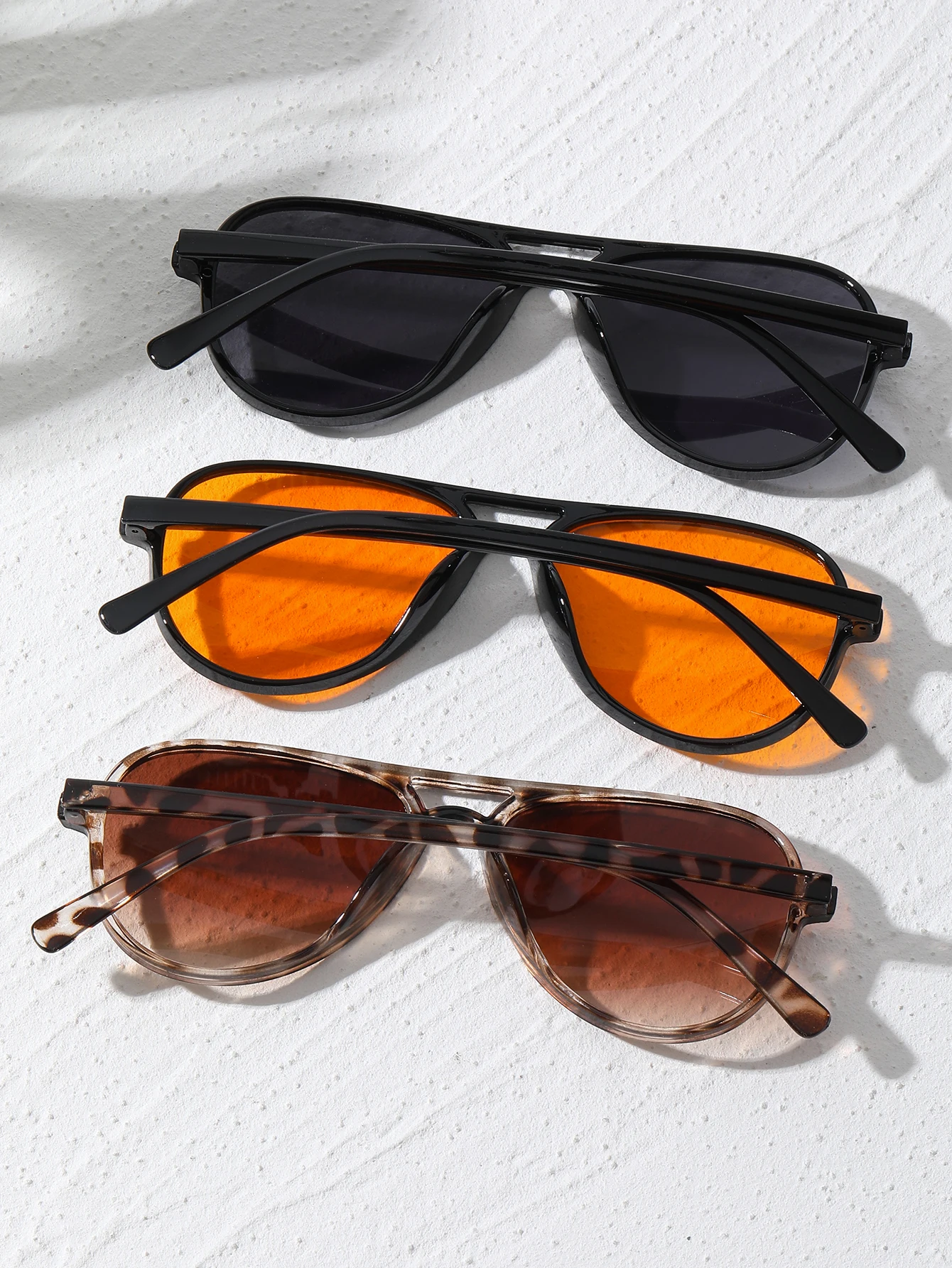 3pcs Women Ins Style Elegant Personalized Sunglasses Set Fashion Eyewear For Outdoor Travel Tropical Beach Vacation