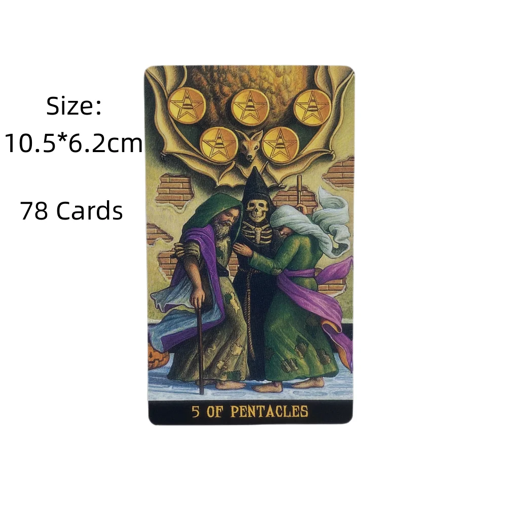 Jack-O'-Lantern Tarot Cards A 78 Deck Halloween Oracle English Visions Divination Edition Board Playing Games