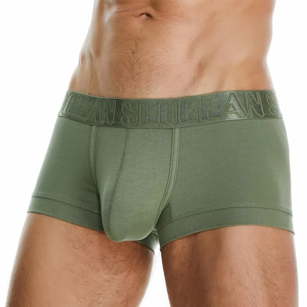 Cotton Bugle Boxy Underwear Skin Friendly Sweat Absorp Sports Boxer Shorts Low Waist U Convex Pouch Trunks Breathable Underpants