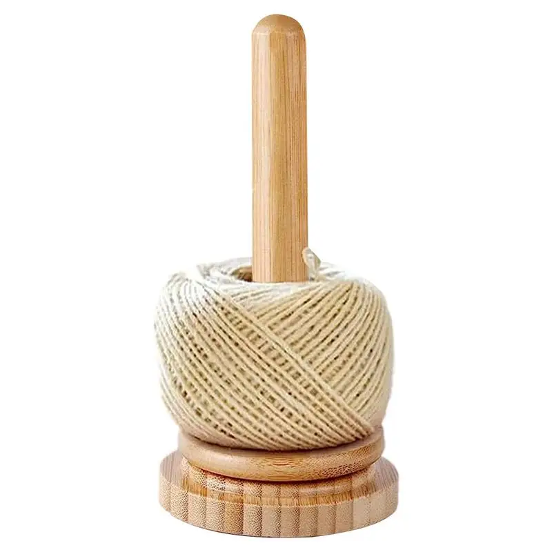 Yarn Holder For Crochet Rotating Wooden Yarn Holder Tabletop Spinner Wool Yarn Bobbin Holder Sewing Crochet Knitting Accessories