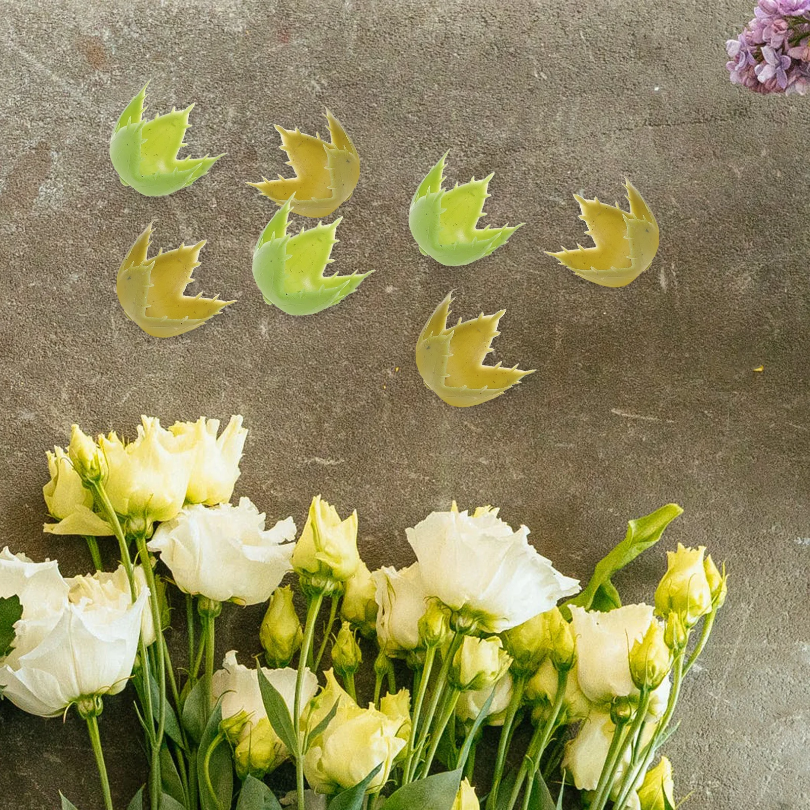 

Right Angle Flower Sepals Artificial Plastic Calyxes For Diy Soap Flowers Stable Support Craft Supplies Rose Diy Materials