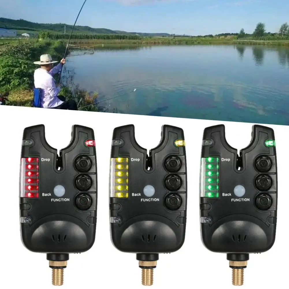 3Pcs Fishing Rod Alarm  Portable   Bite Indicator High Sensitivity Fishing Pole Alarm