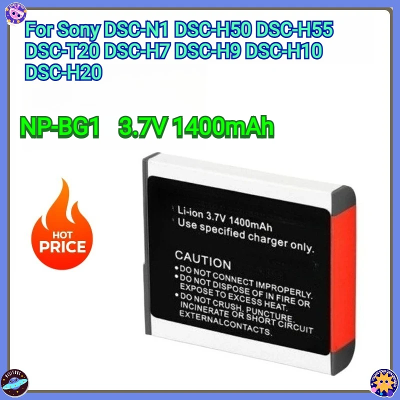 

New Replacement Battery NP-BG1 3.7V 1400mAh For Sony DSC-N1 DSC-H50 DSC-H55 DSC-T20 DSC-H7 DSC-H9 DSC-H10 DSC-H20