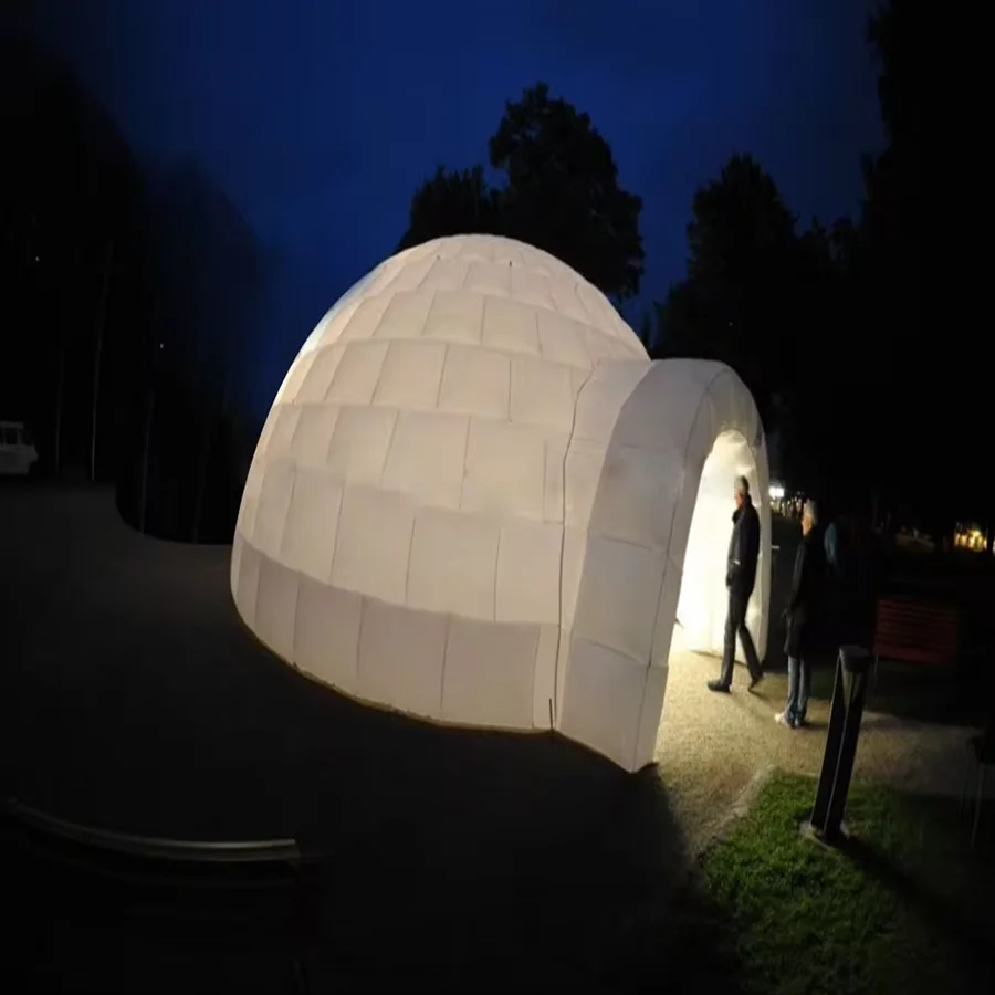 

6m diameter inflatable igloo for shelter with white lighting