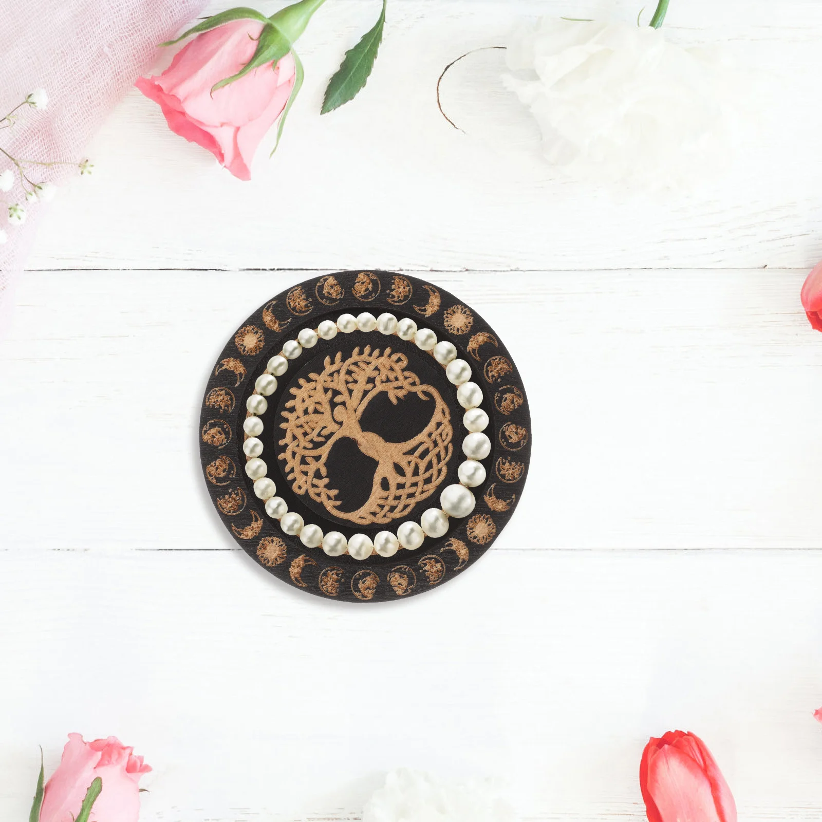 

Beaded Bracelet Display Plate Lightweight Exquisite Workmanship Decorative Jewelry Tray Bangle Storage Organizer Desktop