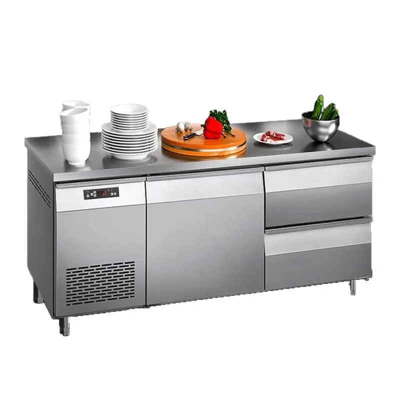 Refrigerated workbench, freezer, console, commercial fresh-keeping air-cooled kitchen, refrigerator stainless