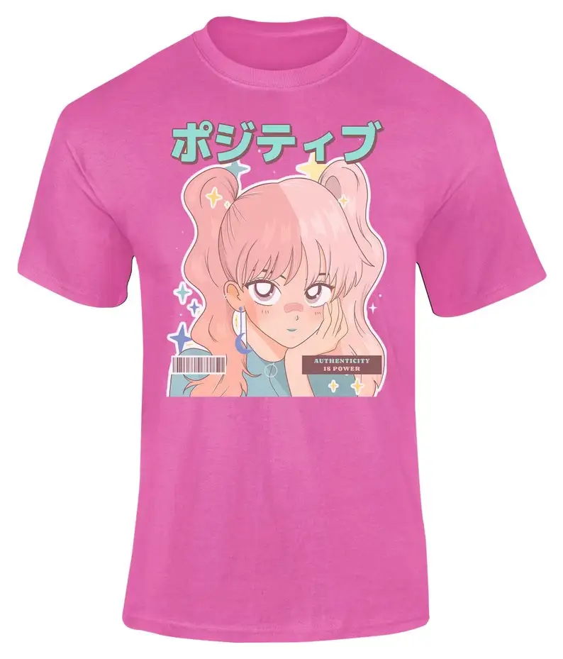 Anime Is Power Cute Girl Character T-Shirt Manga Japanese Style Unisex Top