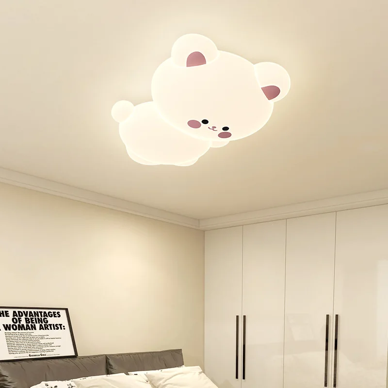 Imagem -03 - Led Cartoon Bear Ceiling Lights Koala Luz Moderno Criativo Bonito Decoração do Quarto das Crianças Quarto Bebê Menino Menina