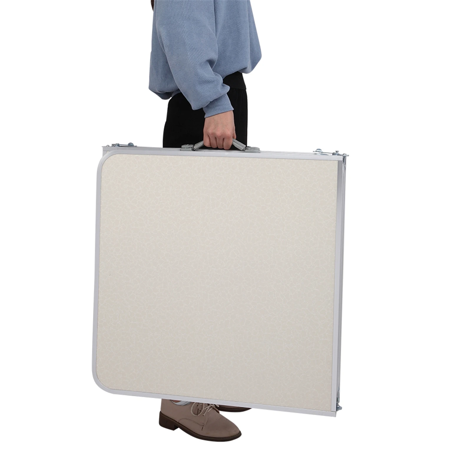 6 قدم طويلة المحمولة البلاستيك للطي متعددة الأغراض فائدة نزهة الجدول مع مسحوق المغلفة الصلب الساقين و بنيت في تحمل مقبض