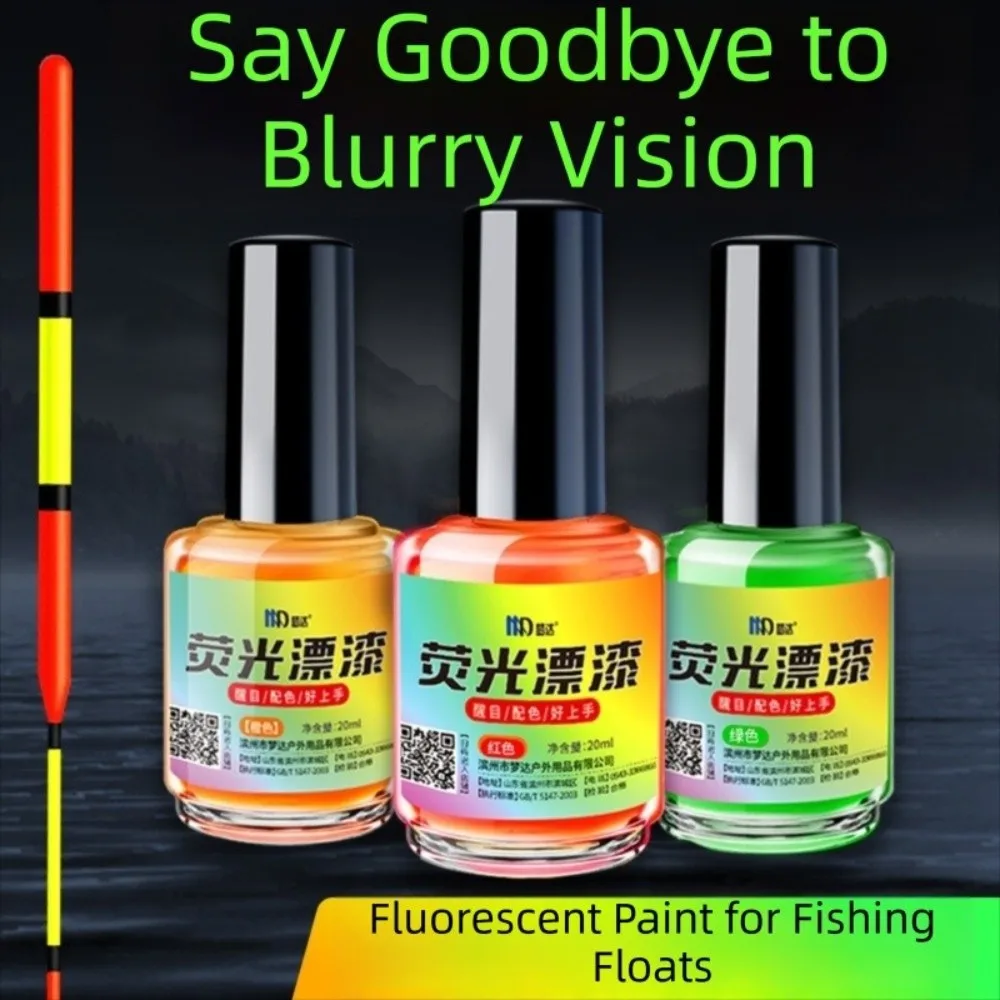 Fluorescent Paint Fishing Floats Visualable Tail Painting Fishing Tackle Accessories Glow In The Dark Glow Fishing Floats