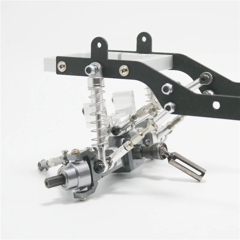 B78B-3X メタルプルロッドベースシートアクスルアップサーボブラケットマウント WPL C14 C24 C14K C24K 1/16 RC カートラックアップグレードパーツ、シルバー