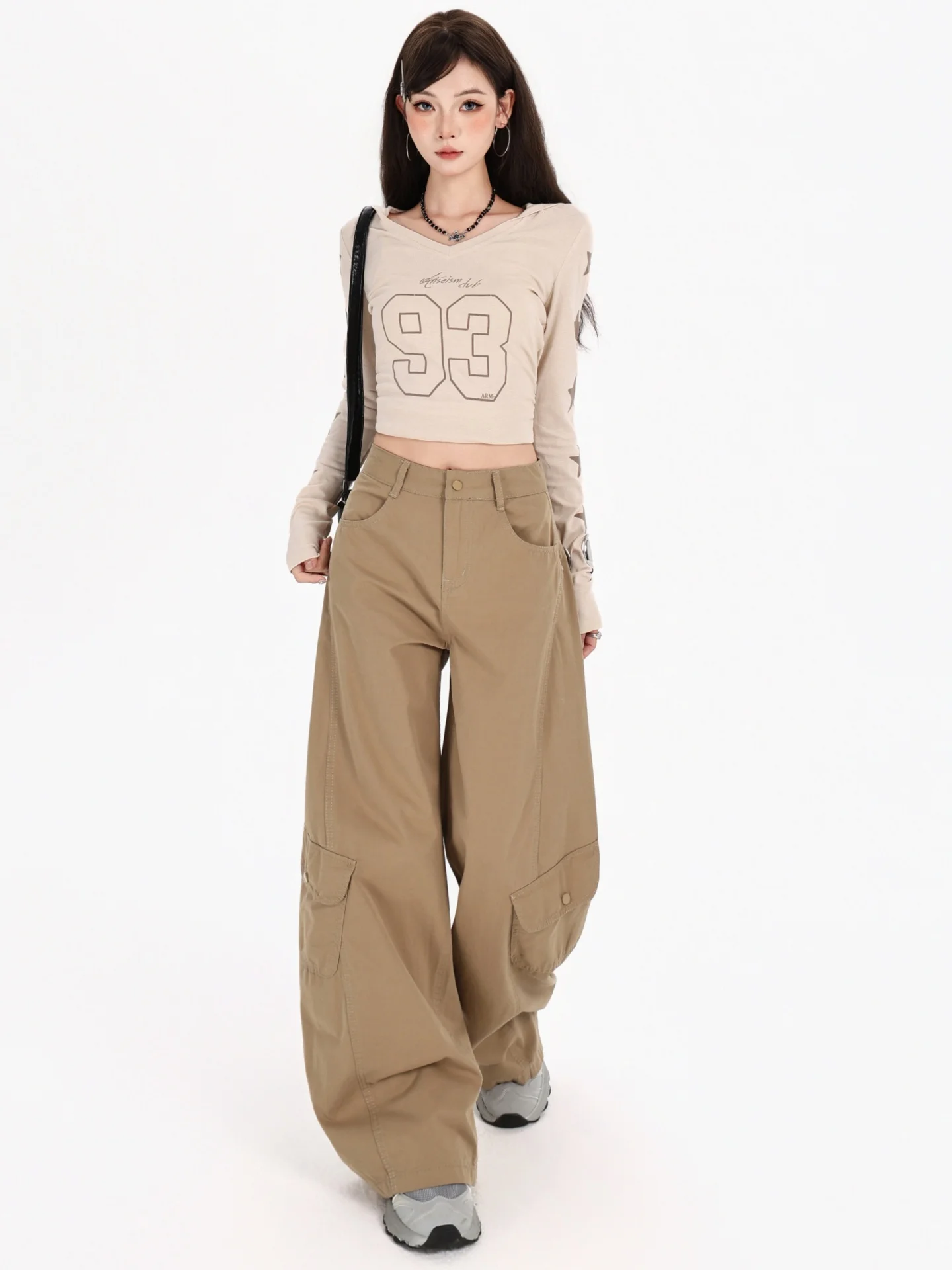 

High Waist Wide Leg Workwear Denim Jeans Women's plus Size Pear ape Body Slimming Straight Cut Trousers American Sle