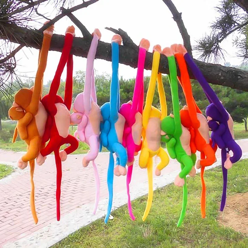 Nuovo colore scimmia a braccio lungo peluche bambola di pezza per bambini simpatici animali giocattoli di peluche tenda creativa bambola scimmia appesa regali decorativi