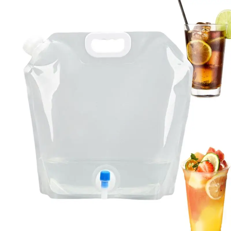 

Water Storage Bag Foldable Water Jug With Spigot Leak-Proof Hydration Jug For Riding Camping Hiking Outdoor Survival Backpacking