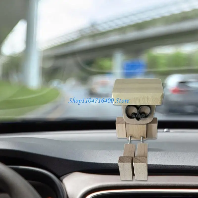 

y1gd Unique Handcrafted Dancing Legs Puppet Wooden Statue For Car Interior Decoration