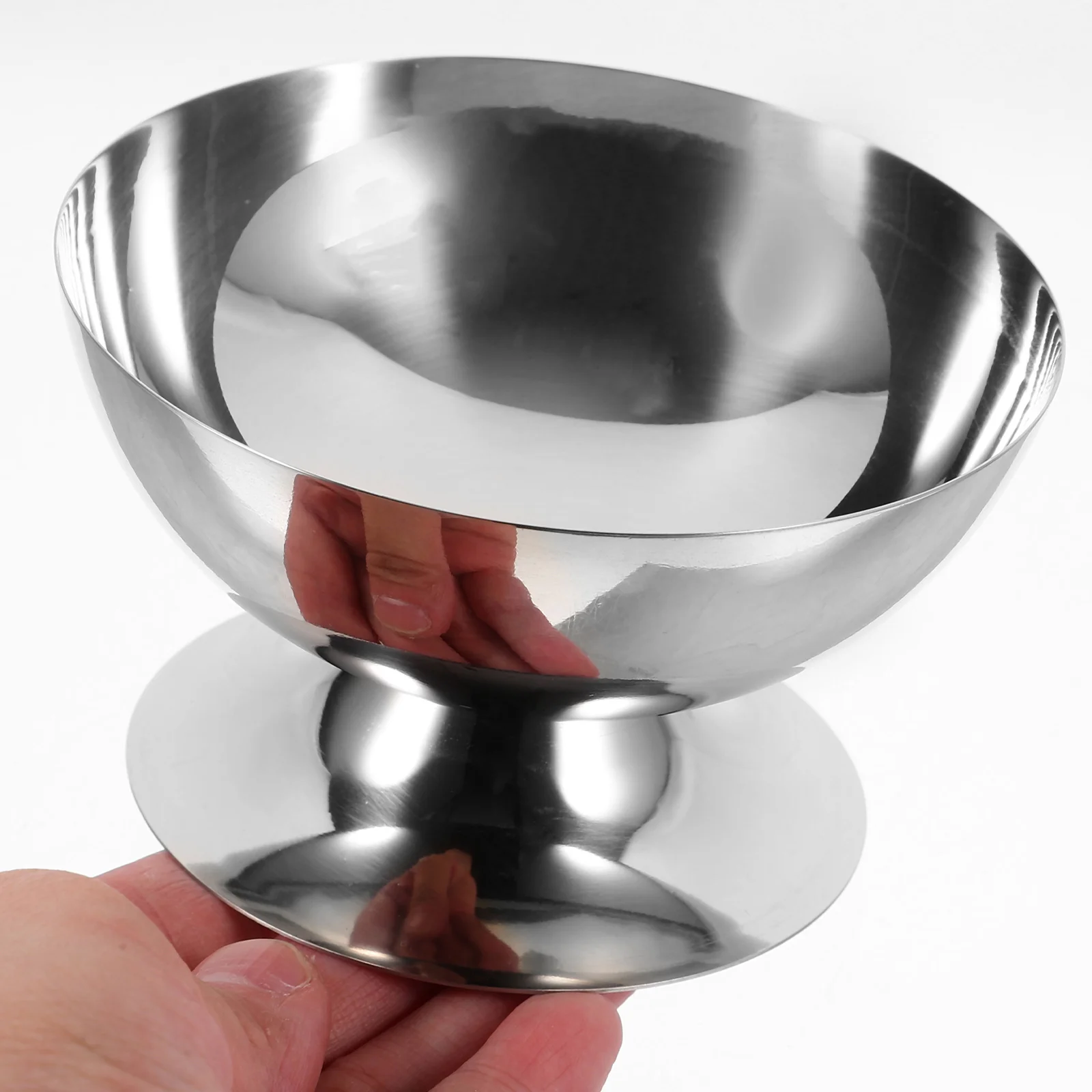 

Ice Cream Cup Container Cups Metal Dessert Bowl Pudding Bowls Multifunction Footed