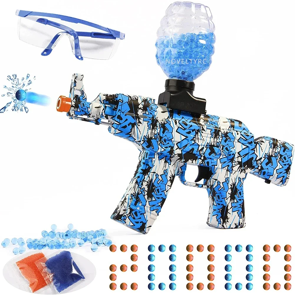 AK47 Electric Splatter Gel Ball With 20000 Blaster Water Beads For Outdoor Activities Shooting Team Game Toy Gifts For Teens