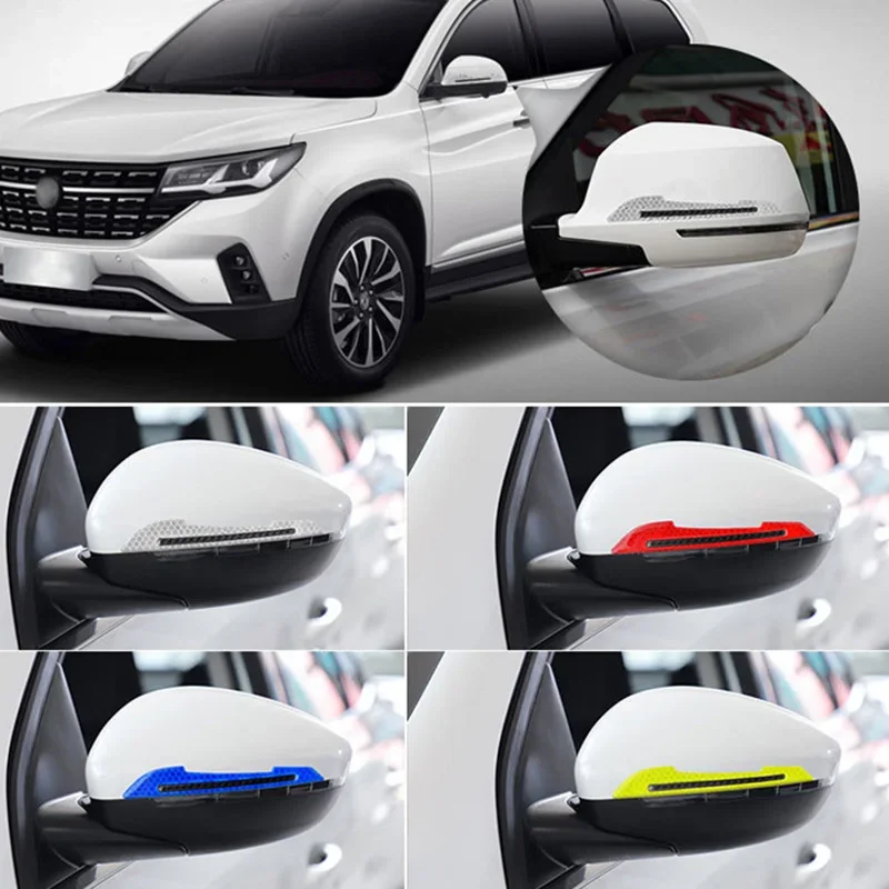 1 Pair Car Bumper Reflective Strips Safety Warning mark Car Styling Accessories Door Leaf Board Reflective Stickers decorative