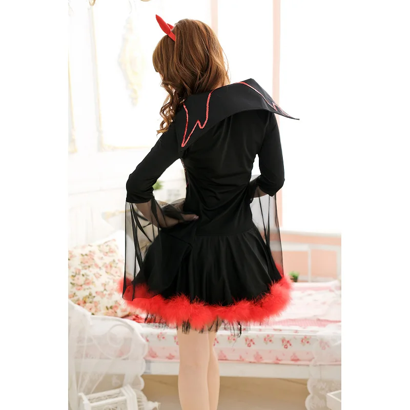 SXL Halloween Teufel Kostüm Damen Queen Game orm Role-plang COS Set Bühnenkostüm Damen Faion