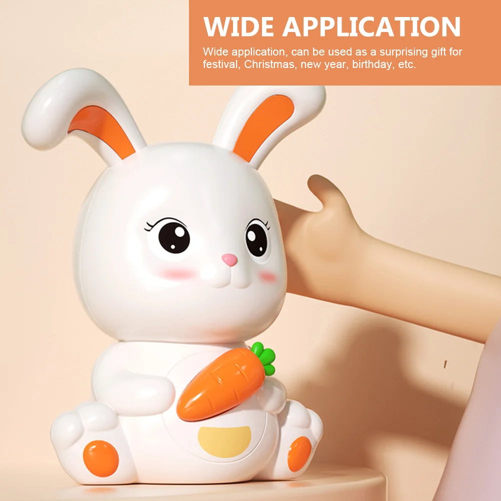 クリエイティブなウサギの貯金箱、プラスチック製のお金貯めポット、子供用コインバンク、ウサギの形をした素敵な誕生日プレゼント、プラスチック製のコインバンク