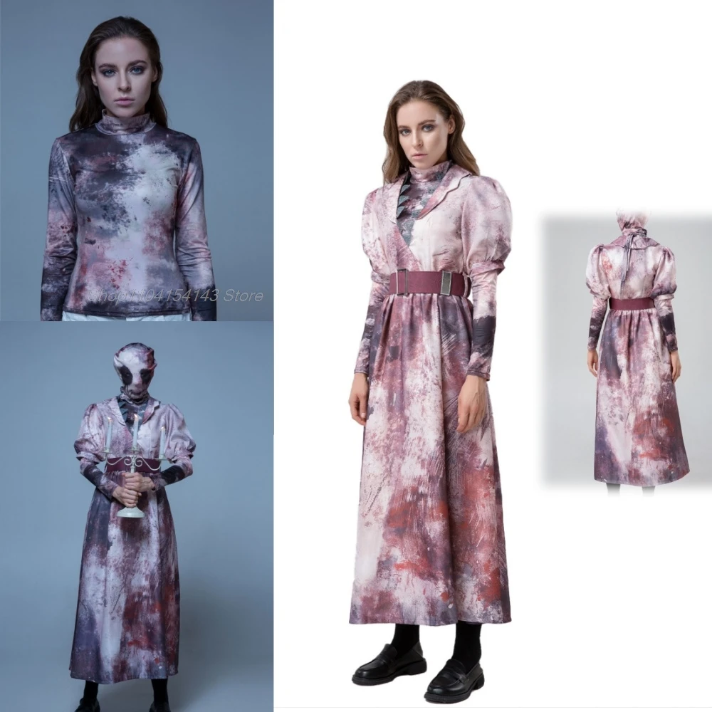 Juego Dead Zombie luz del día vestido elegante aterrador enfermera asesino disfraz mujeres Sally Smithson Cosplay