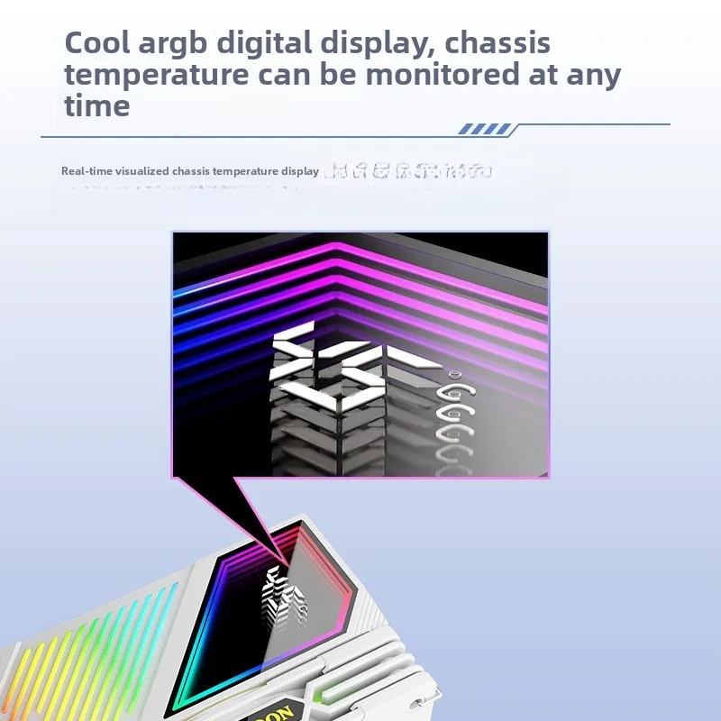 GT400 Digital Display Four Heat Pipe Air Cooling Fan Computer Intelligent Temperature Control ARGB Silent Tower CPU Radiator