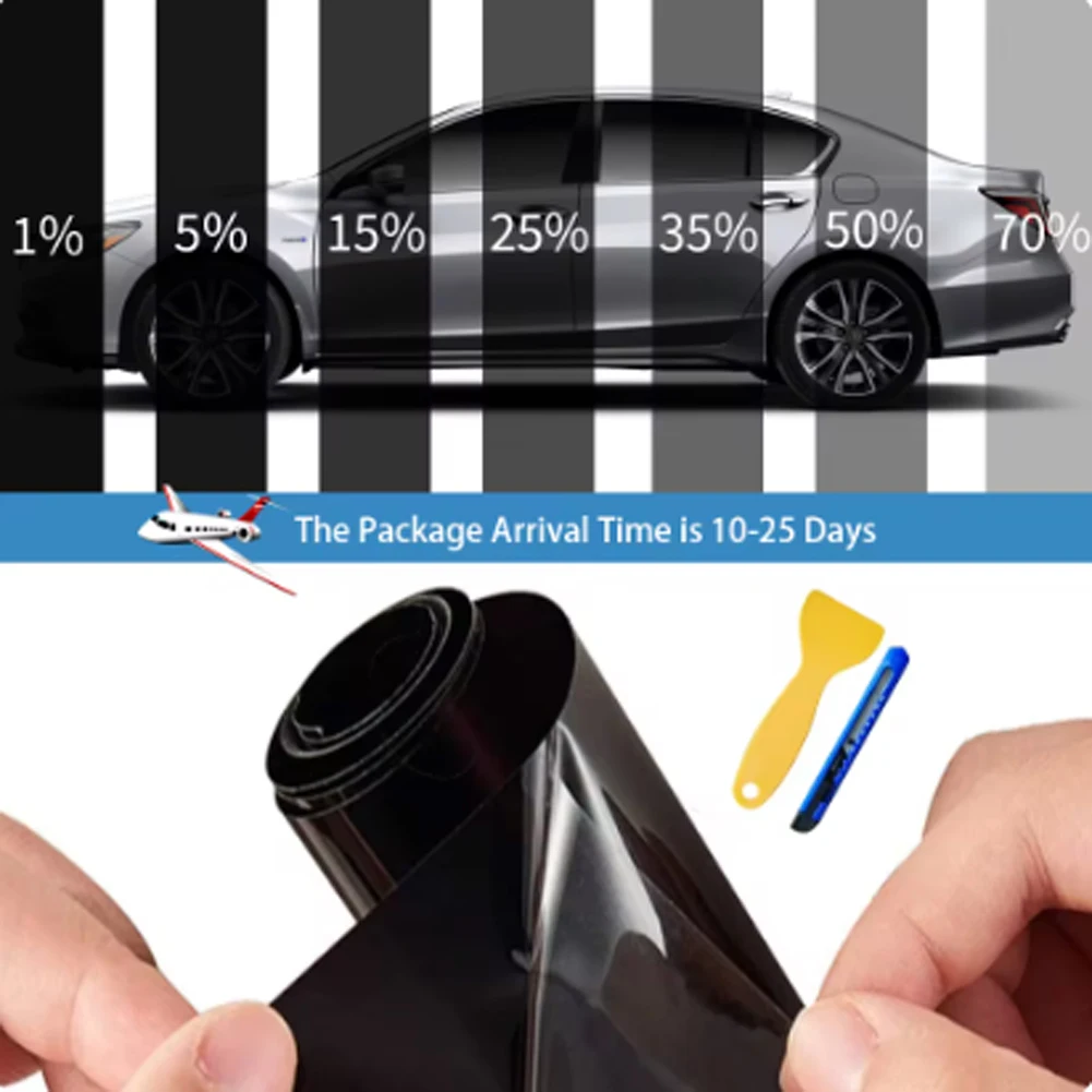 1/5/15/25/35/50 Percent Car Window Privacy Tint Film Auto Anti Look Glass Sticker Foils Ceramic Summer Solar UV Protector Film