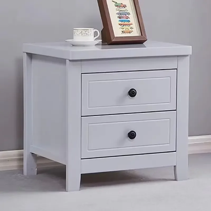 Chic Bedside Table With Two Smooth-Gliding Drawers Modern Night Stand for Bedroom Organization Blend of Form and Function