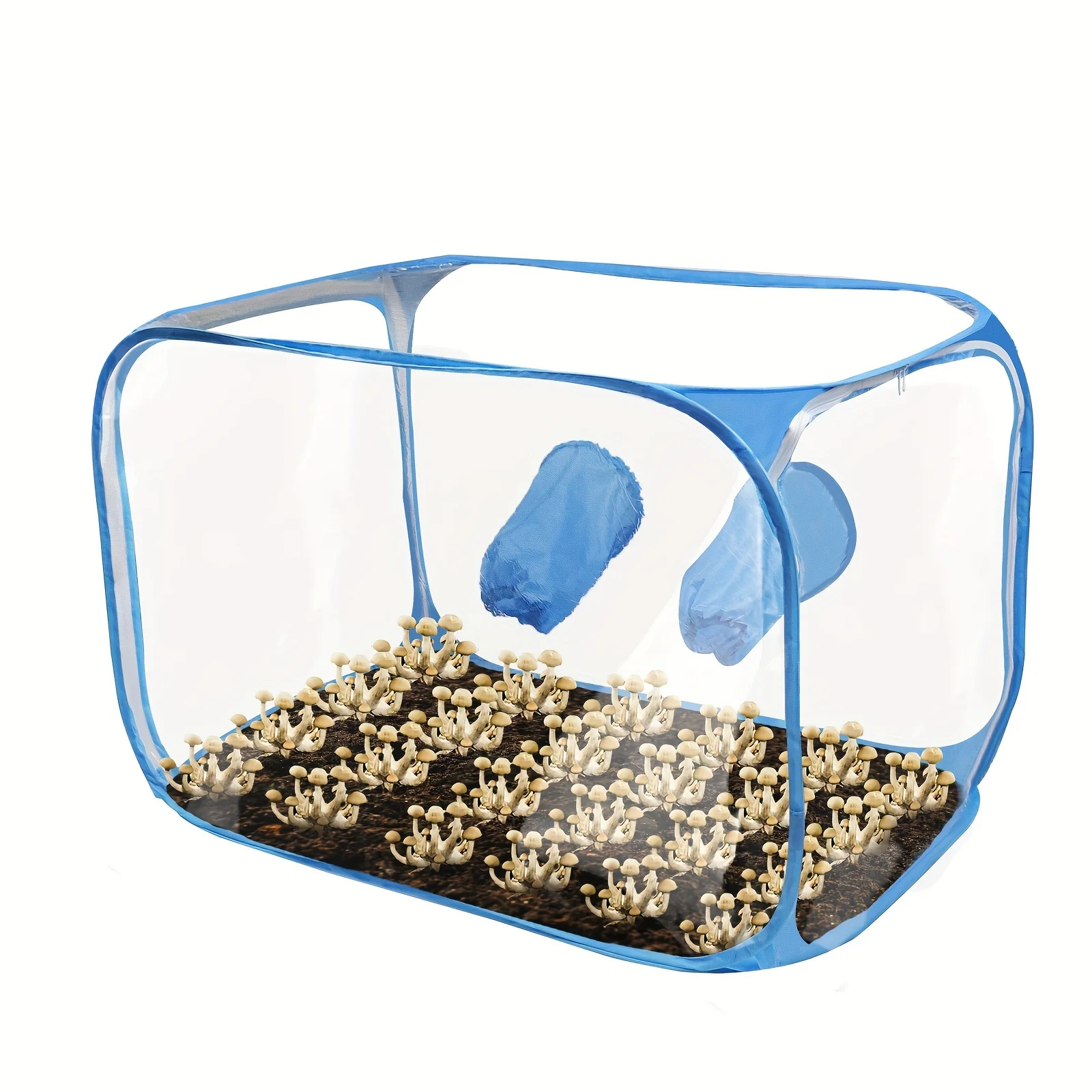 1 قطعة صندوق هواء لا يزال على شكل فطر PVC محمول، حاوية خيمة نمو الفطر قابلة للطي