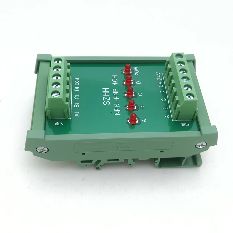 NPN-PNP 4CH HIGH SPEED NPN Input to PNP Output Optocoupler Isolation Polarity Conversion Module