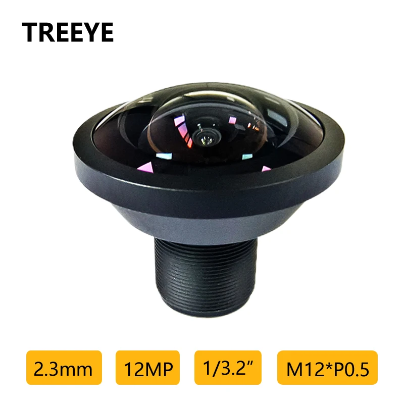 

4K 12MP 2.3mm Fisheye Lens 12Megapixel 1/2.9" M12 CCTV Lens 650nm IR Filter Drones DV Camera Sports Camera Video Conference Lens