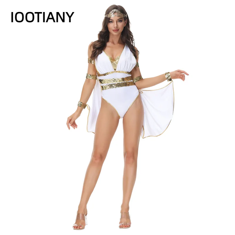 CosplayHalloween Trajes Mulheres Antigo Egito Faraó Egípcio Cleópatra Princesa Traje Roupa para Adulto