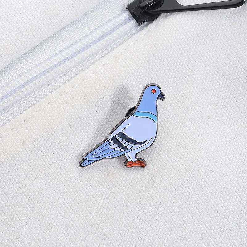 

Cartoon Cute Peace Pigeon Bird Enamel Pins Creative Animal Metal Brooches Backpack Lapel Badge Funny Jewelry Gifts for Friends