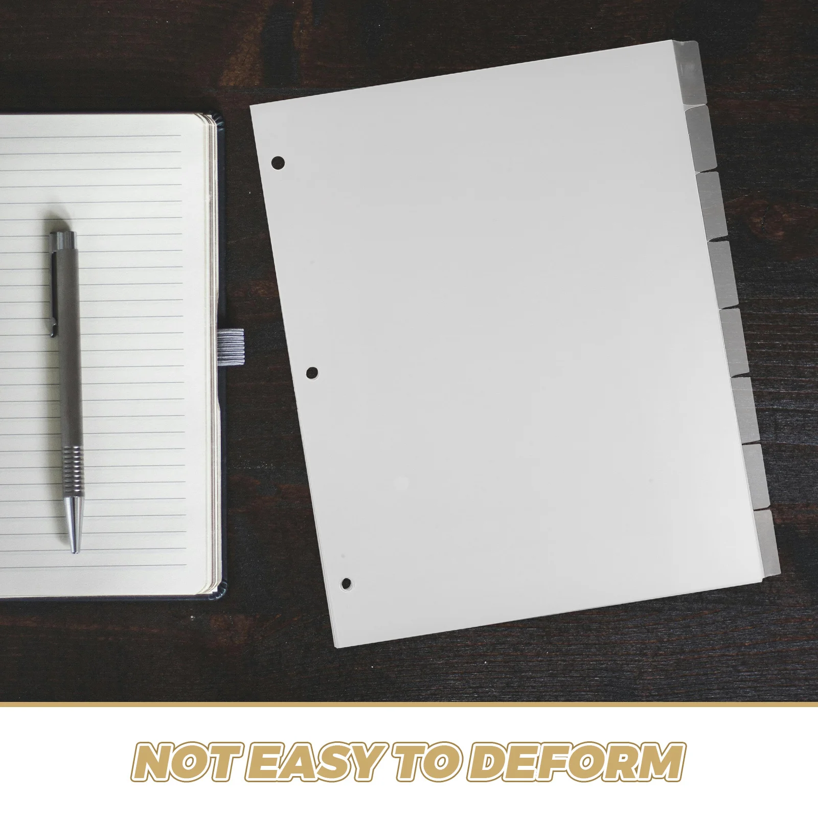 Plastic Binder Dividers 8 Sheets A4 Index Tabs For Notebook Organizer Divider Inserts Subject Classified Page Markers