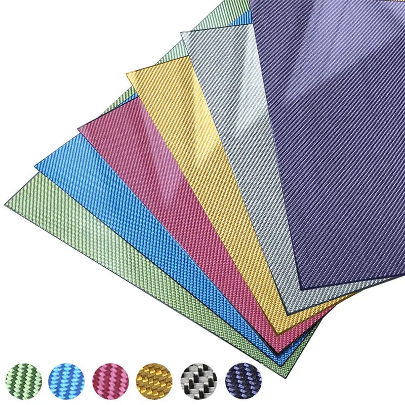 Envío gratuito, placa de fibra de carbono colorida de 400 mm x 500 mm x 1 mm a 6 mm de grosor, placa de fibra de carbono, lámina de carbono, laminado, panel de carbono