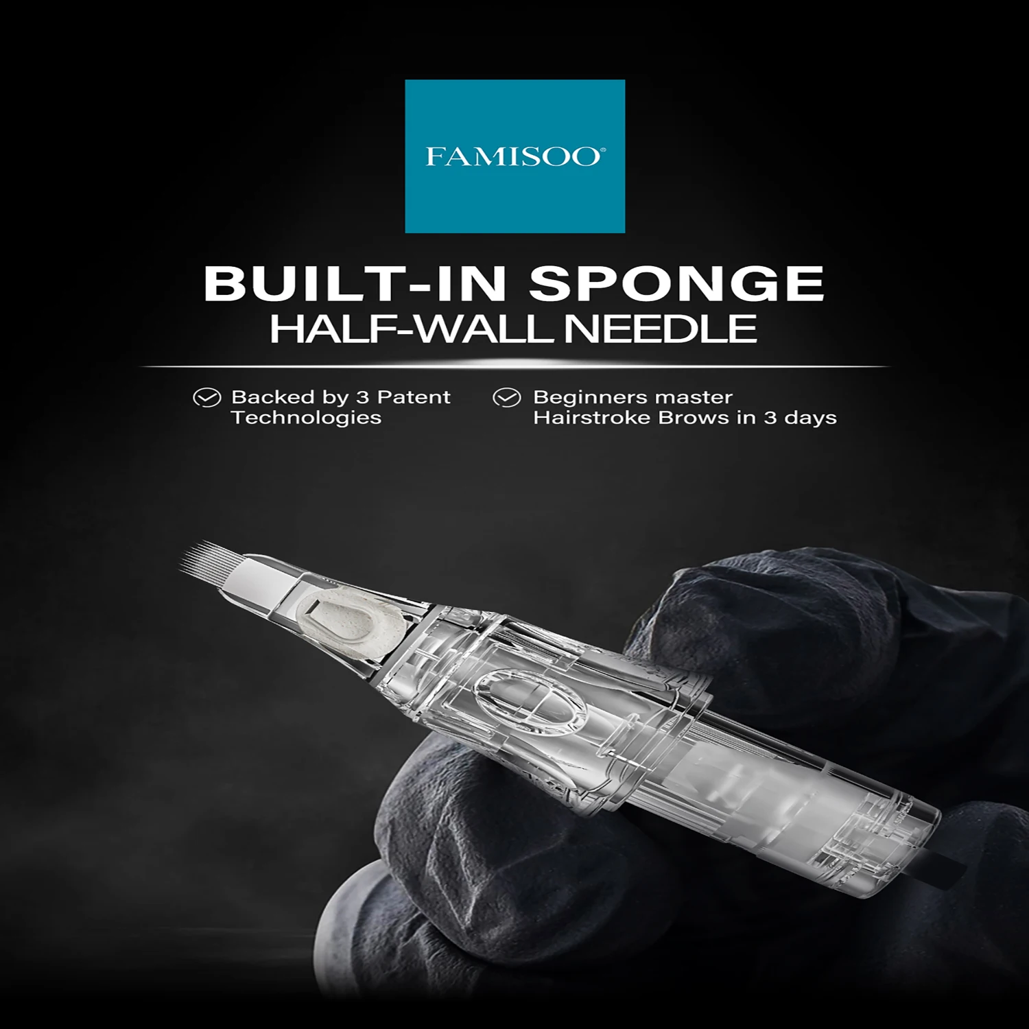 

10Pcs U12/0.25-ST Built-in Sponge Half-wall Needle Universal Tattoo Cartridge Needles For Tattoo Machine For Eyebrow Lips Tattoo