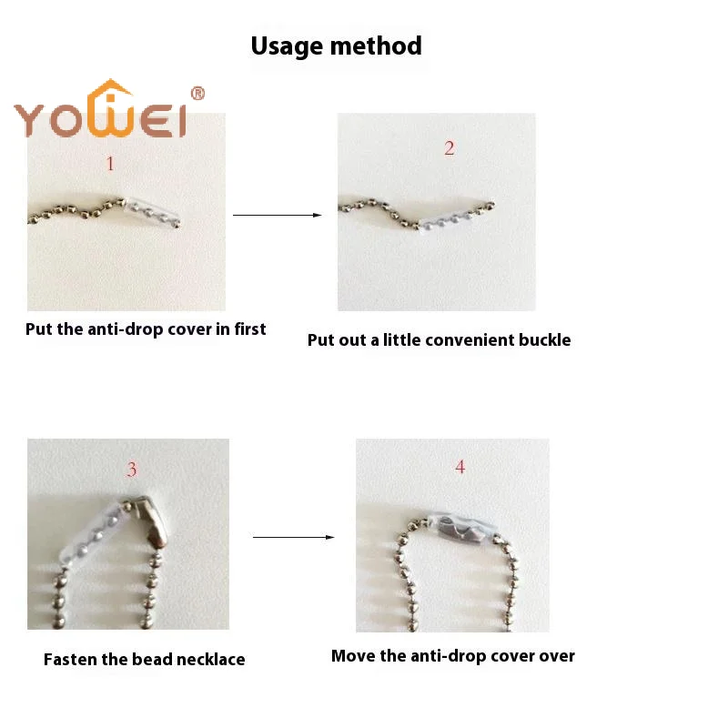 Latest 100Pcs Pendant Bead Chain Anti-lost Cover Creative Pearl Chain Anti-drop Protective Cover DIY Accessories