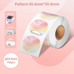 Phomemo PM-241BT Shipping Label Printer Label Sticker Round Label Square Label Rainbow Color DIY Logo Design Small Business