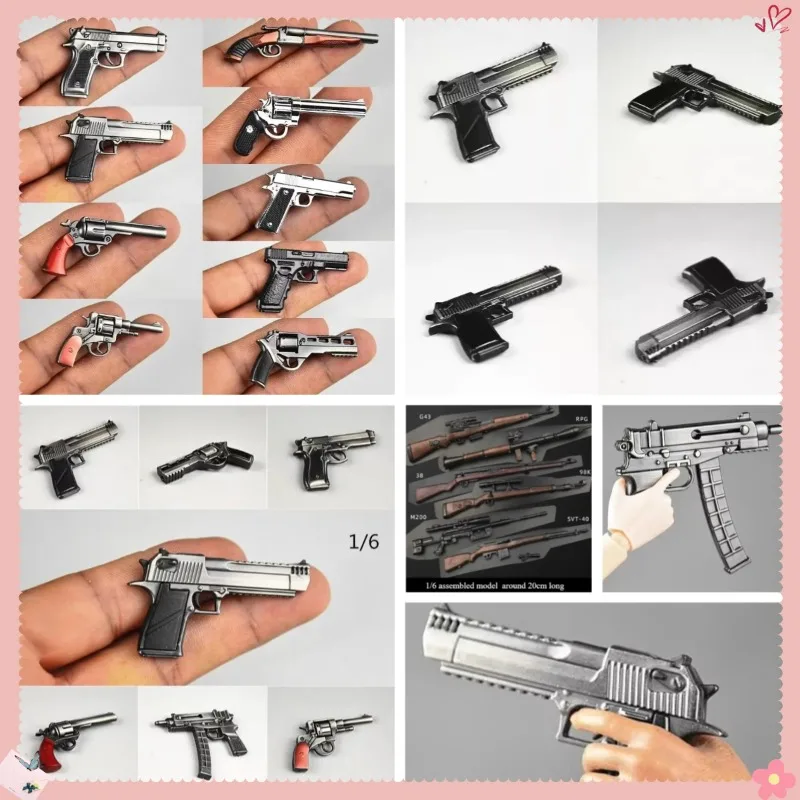 Not Fired 1/6 Scale Miniature Gun P92 M1911 98K MP5K Plastic Rifle Set Assembly Model for 12