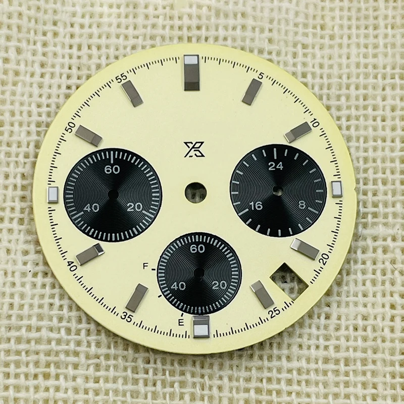 29.5 مللي متر ساعة الطلب S الهاتفي Prospex مضيئة أشعة الشمس كرونوغراف الوجه 6 الأيدي صالح كوارتز VK63 ساعة وجوه الحركة التلقائية