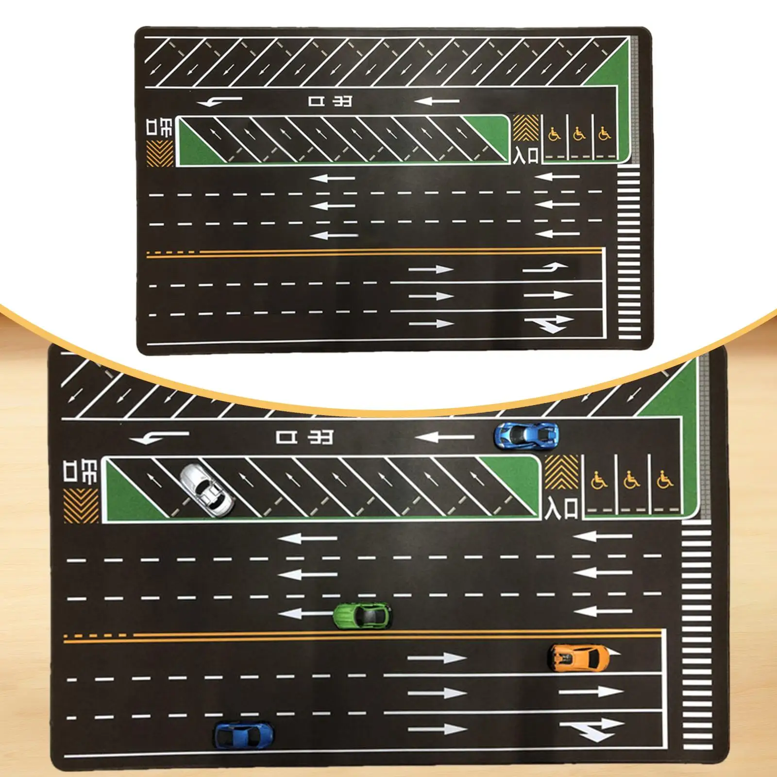 

Коврик для демонстрации моделей автомобилей, масштаб 1:64, парковка, большой резиновый игровой коврик для миниатюрных машинок